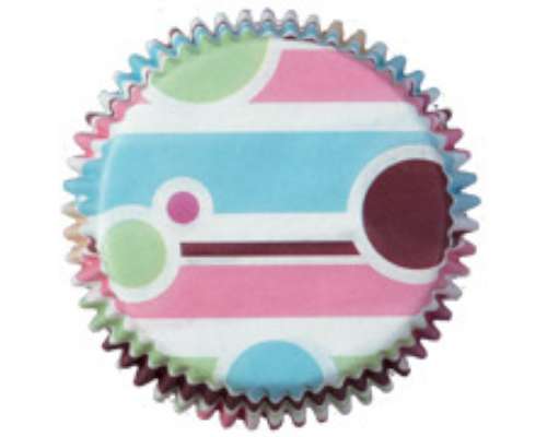 Mini Bubble Stripes Cupcake Papers - Click Image to Close